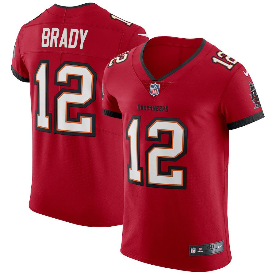 Men Tampa Bay Buccaneers #12 Tom Brady Nike Red Vapor Elite NFL Jersey->tampa bay buccaneers->NFL Jersey